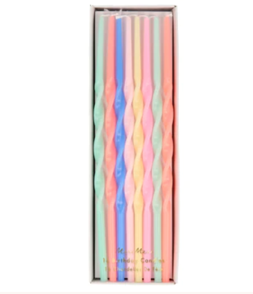 Mixed Twisted Rainbow Long Candles
