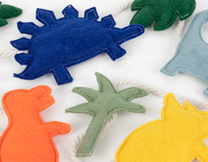 Felt Dinosaur Garland