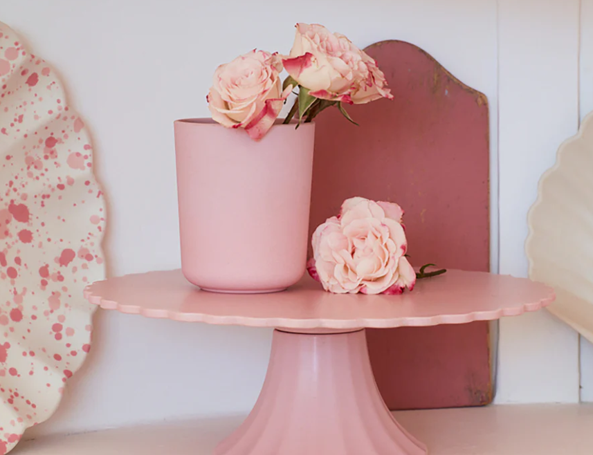 Medium Pink Reusable Bamboo Cake Stand