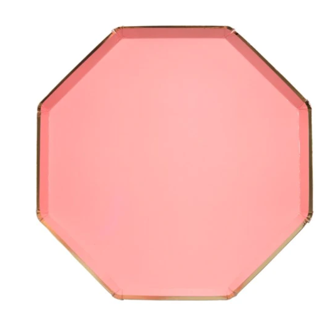 Neon Coral Dinner Plates