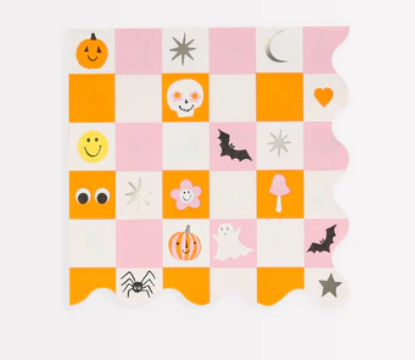 Groovy Halloween Icon Large Napkins
