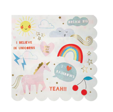 I Believe In Unicorns Large Napkins