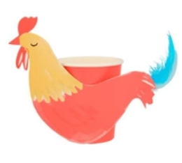 On The Farm Rooster Party Cups