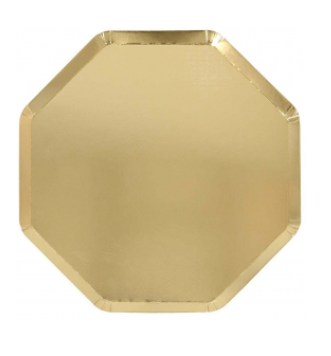 Large Gold Octagonal Plate