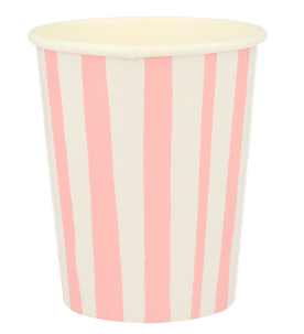 Pink Stripe Cups