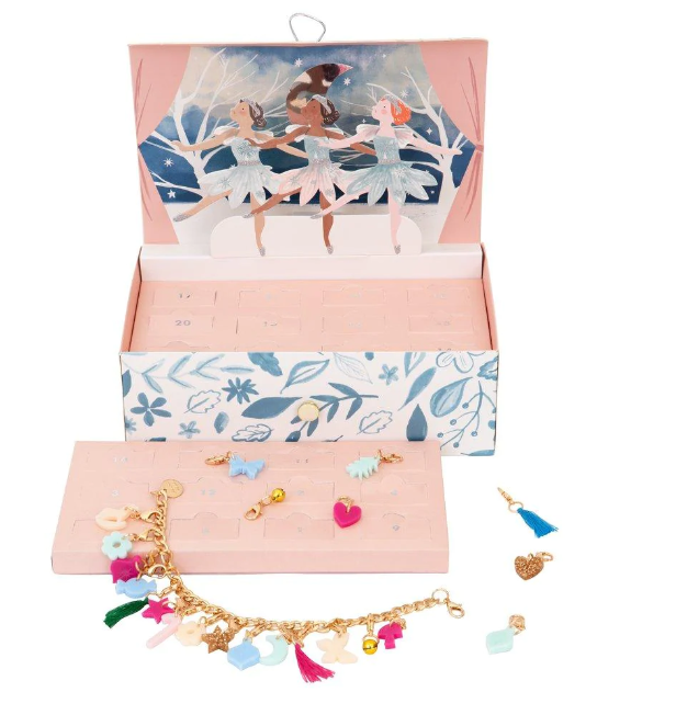 Winter Ballerina Charm Bracelet Advent Calendar Suitcase