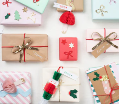 Glitter Bow Gift Tag Set (x 6)