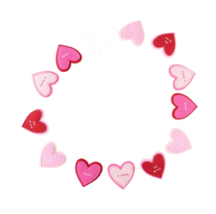 FELT HEART BANNER
