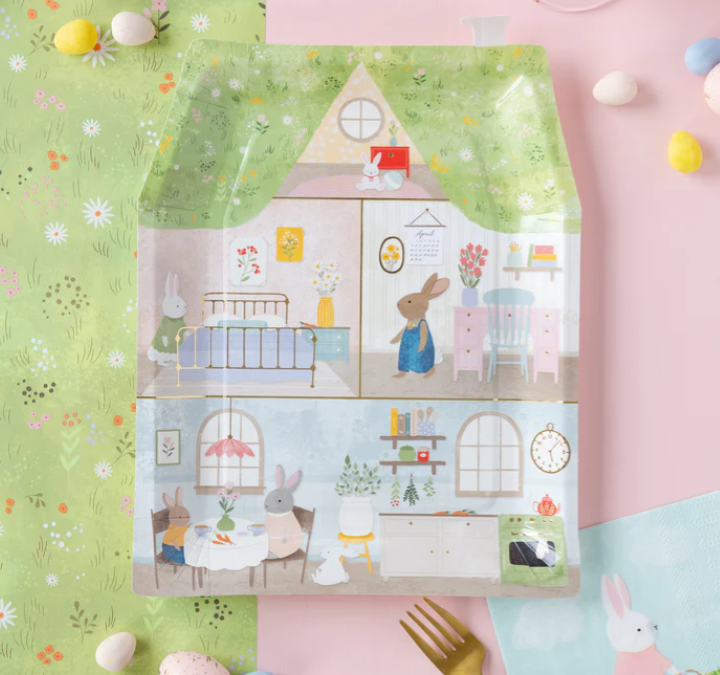 BUNNY COTTAGE PAPER TABLE RUNNER