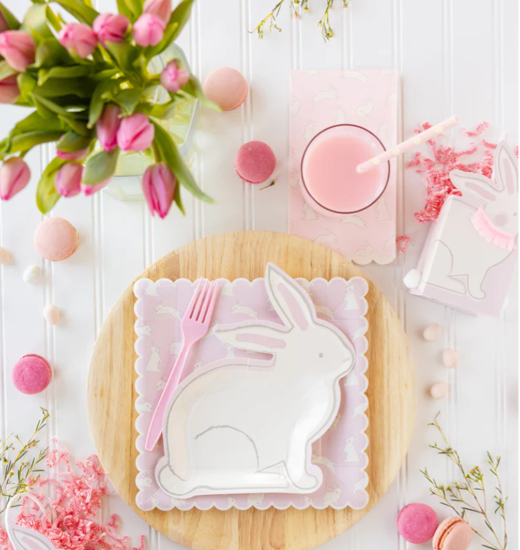BUNNY PATTERN PAPER PLATE