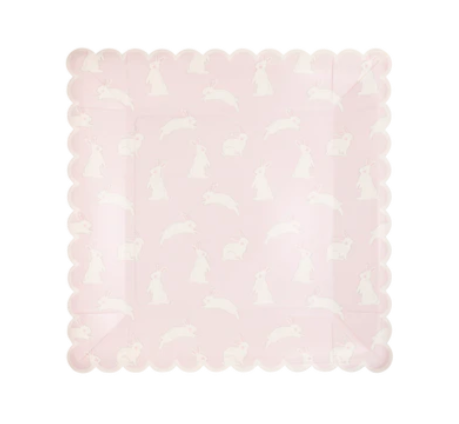 BUNNY PATTERN PAPER PLATE