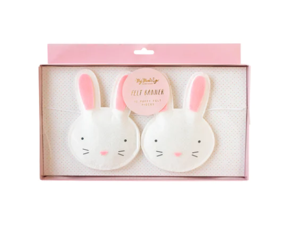 PUFFY FELT BUNNY BANNER