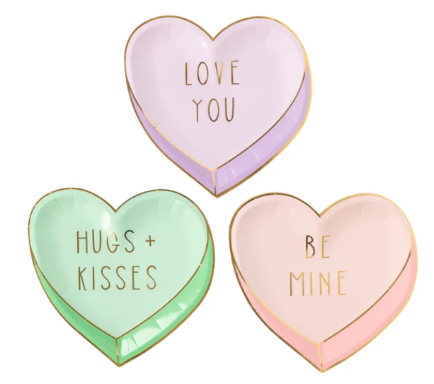 Candy Hearts Shaped Plate