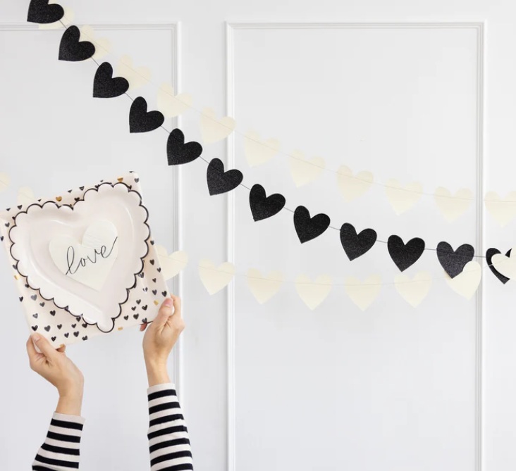 Glitter Heart Banner Set
