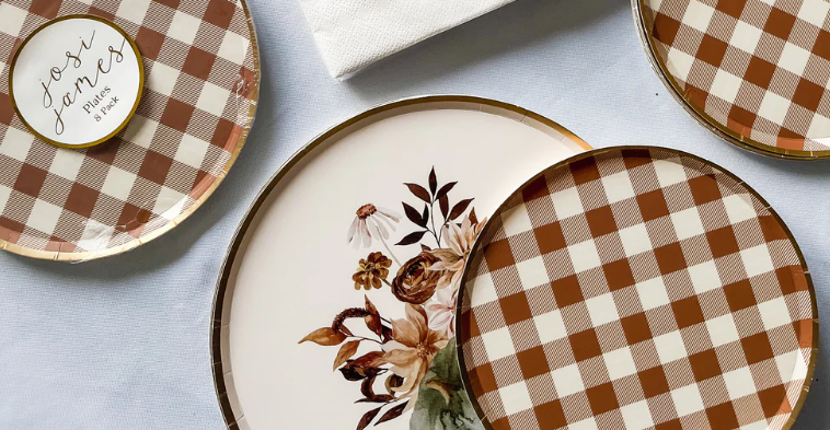 Fall Plaid Plate