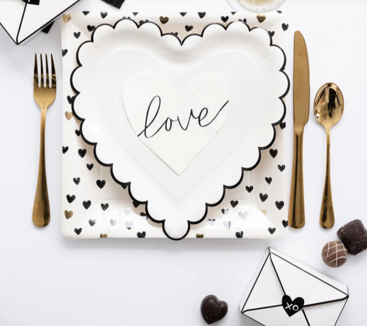 Love Heart Shaped Paper Napkin
