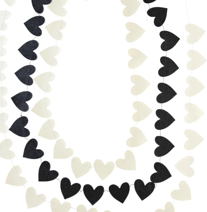 Glitter Heart Banner Set