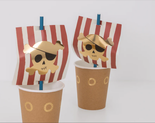 Pirate Cup & Straws Set
