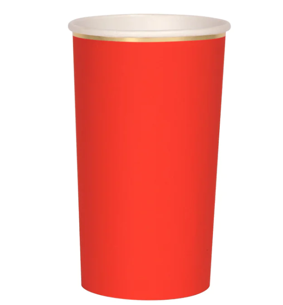 Red Highball Cups