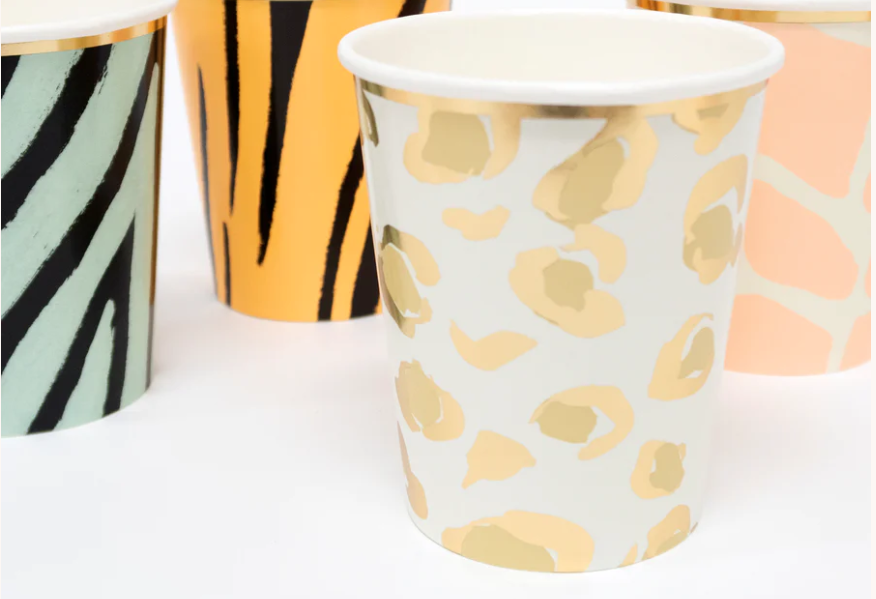 Safari Animal Print Cups