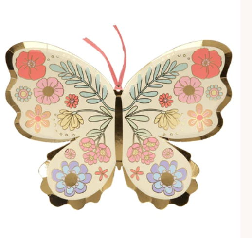 Floral Butterfly Plates