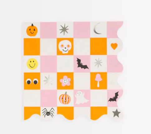 Groovy Halloween Icon Large Napkins