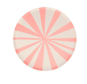 Pink Stripe Small Side Plate