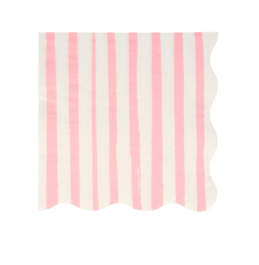 Pink Stripe Small Napkins