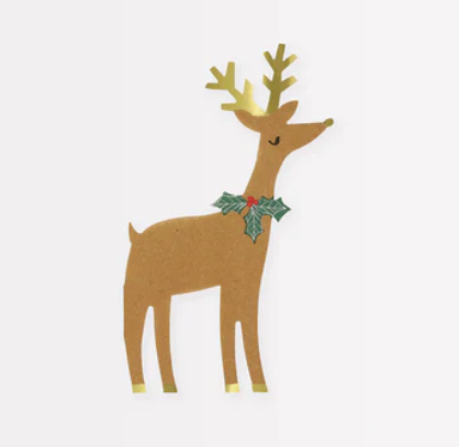 Reindeer With Holly Napkins