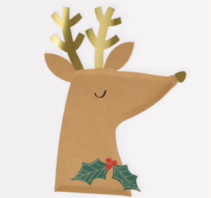 Reindeer With Holly Plates