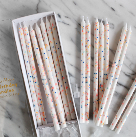 Neon Confetti Candles