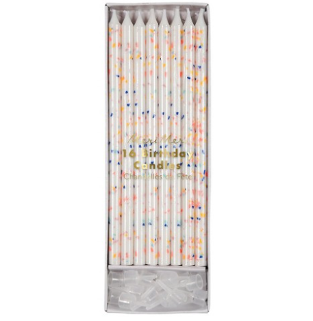 Neon Confetti Candles