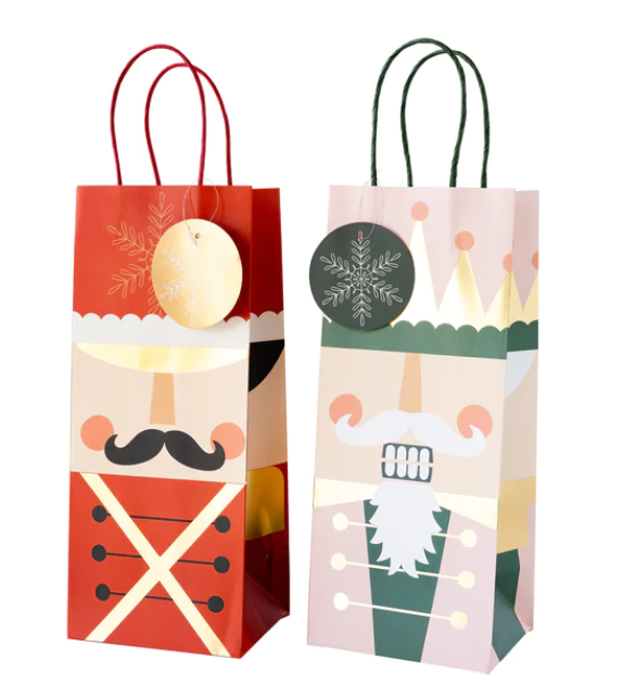 Nutcracker Wine Bottle Gift Bag