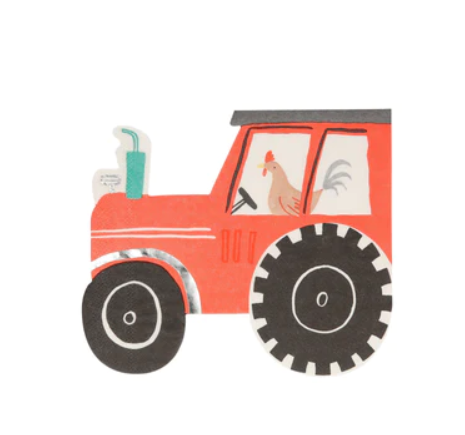 On The Farm Tractor Napkins