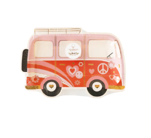 LOVE BUS PAPER PLATE