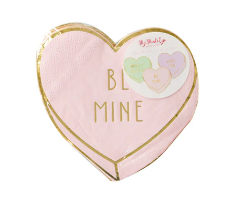Shaped Candy Heart Paper Napkin Set