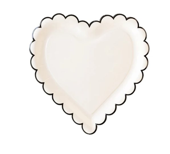 Scalloped Heart Paper Plate