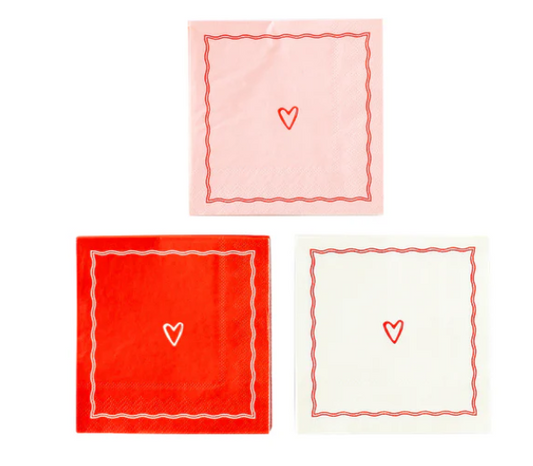 Middle Heart Cocktail Napkin Set